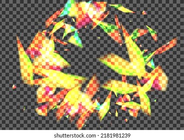 Yellow Spot Background Transparent Vector. Shimmer Clarity Wallpaper. Green Brilliant Texture. Bright Vintage. Flare Xmas Design.