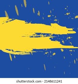 Yellow spot on the blue background. Vector illustration