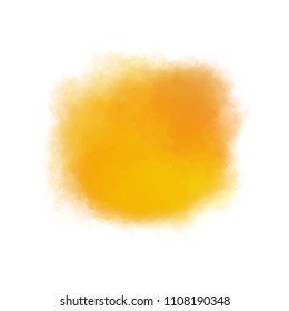 Yellow spot, watercolor abstract hand painted background