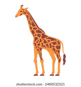 yellow and spotted brown color giraffe wild nature animal mammal herbivore creature have long neck