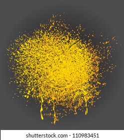 Yellow Spray Splatter