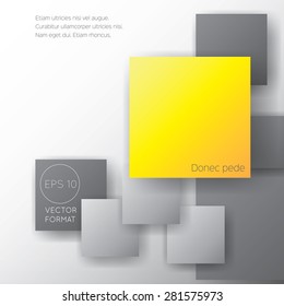 Yellow square blank business background - Vector Design Concept