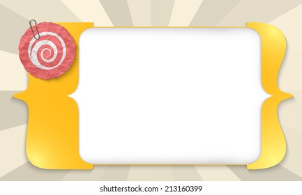 yellow square brackets for entering any text with spiral