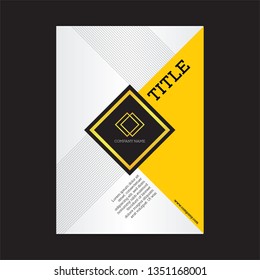 Yellow Square Cover Design Template