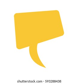 yellow square dialog box design vector illustration