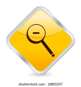 Yellow square icon isolated on a white background. Vector illustration.