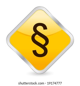 Yellow square icon isolated on a white background. Vector illustration.