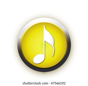 Yellow square icon music