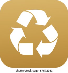 Yellow square icon recycling