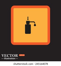 Yellow square on a black background, Shower Gel, Liquid Soap, Lotion, Cream, Shampoo, Bath Foam. , vector illustration, EPS 10