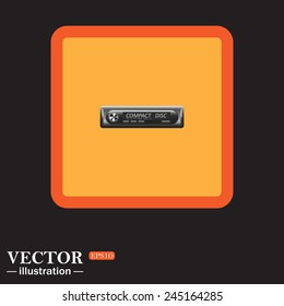Yellow square on a black background, Modern Car Audio , vector illustration, EPS 10