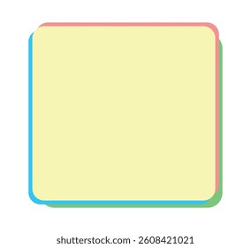 A yellow square sheet of paper. Note. A reminder. Yellow promotional sticker. EPS 10. Vector illustrations