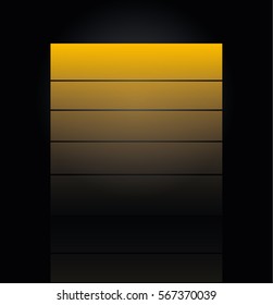 Yellow Square Vector in Shadow