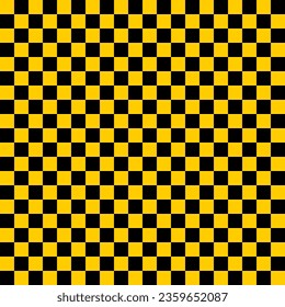 yellow squares on a black background. Seamless abstract background. Vector illustration.