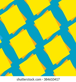 Yellow squares on blue background