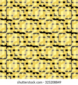 Yellow squares texture seamless pattern background