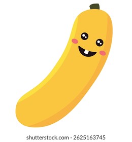 Calabaza amarilla sonriendo. Ilustración vectorial