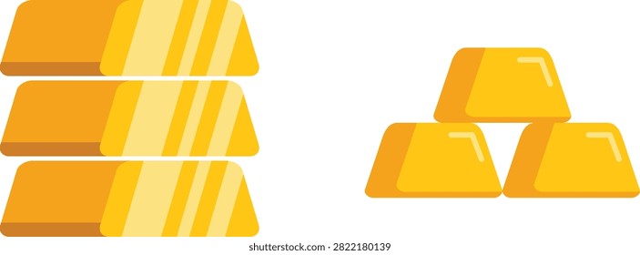 Yellow stacked cubes icon with shadow isolated on white background vector illustration