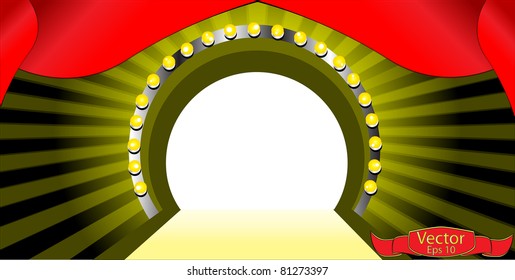 yellow stage vector illustration