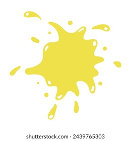 Ilustración vectorial de salpicadura de pintura amarilla