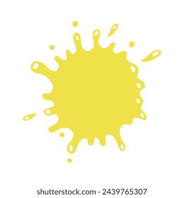 Ilustración vectorial de salpicadura de pintura amarilla