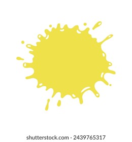 Ilustración vectorial de salpicadura de pintura amarilla