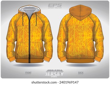 yellow stained and painted stripes pattern design, illustration, textile background for sports t-shirt, football jersey shirt mockup for football club. consistent front view