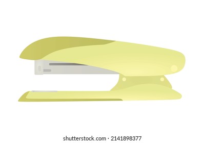 Yellow stapler machine. vector illustration