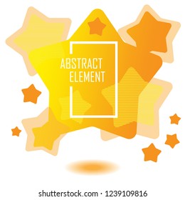 yellow star abstract element background with modern concept