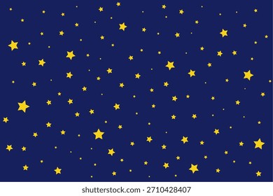 Projeto de Fundo de Estrela Amarela no Céu Azul Profundo