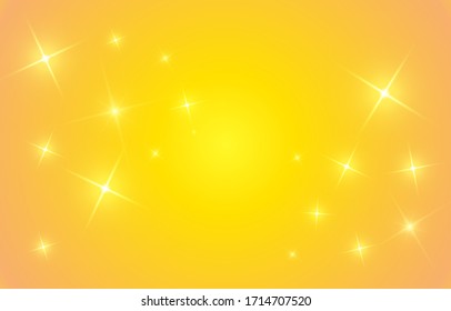 Yellow star bokeh background. White soft blur beige light effect wallpaper. Abstract background bokeh blurred. Shiny bokeh light effect. Vector illustration.