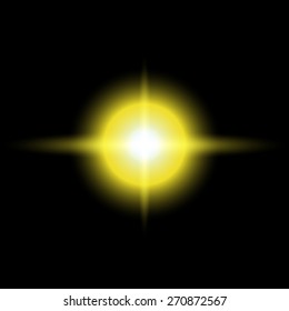 Yellow Star burst vector illustration