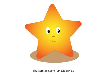 yellow star character on a white background