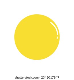 Yellow star, circle and wave. logo cartoon. symbol