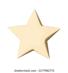 Yellow star. Customer rating feedback, rang, rating, achievements and decor concept. 3d vector icon. Cartoon minimal style