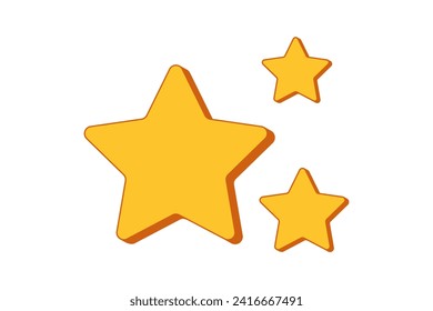 Yellow Star Decor Sticker Design