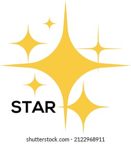 Yellow Star Design, 
Star Illustration