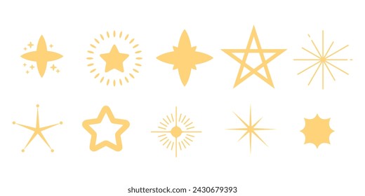 Arte vectorial del elemento de la estrella amarilla