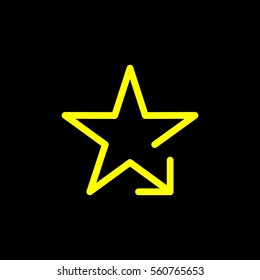 yellow star flat icon