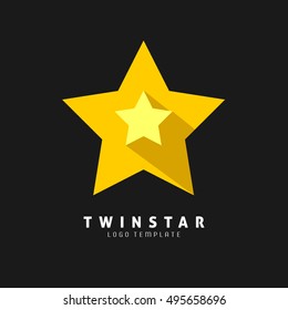 Yellow Star Flat Icon. Vector.Eps.10
