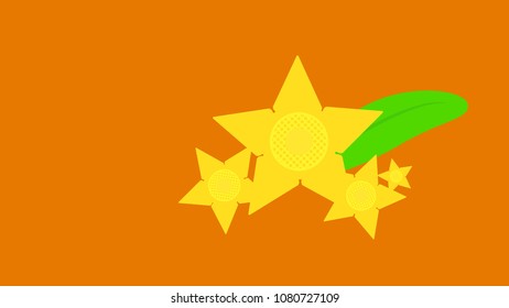 Yellow star flower of thailand ,flower of rama 10 , 