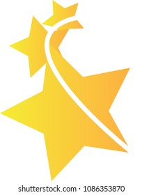Yellow Star in Galaxy Logo
