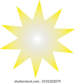 yellow star gradient on a transparent white background