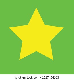 Estrella amarilla con pantalla verde