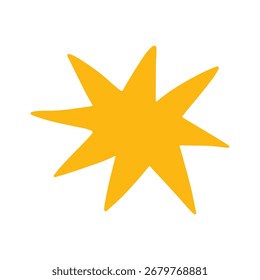 Estrella amarilla elemento dibujado a mano