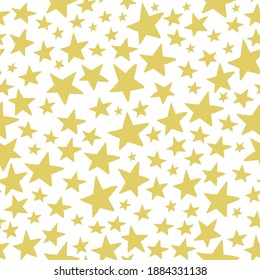 patrón vectorial dibujado a mano de estrella amarilla
