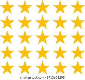 Un patrón de estrellas amarillas brillantes sobre un fondo blanco