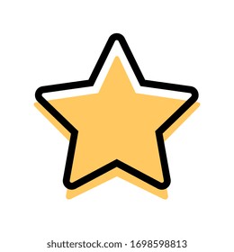 Yellow star icon design template elements - vector