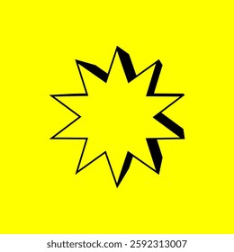 yellow star icon element design