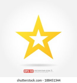Yellow star icon as favorite sign